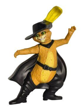 Puss In Boots Animated Figure McDonald Happy Meal 2004 Collectible Toy Shrek 3
